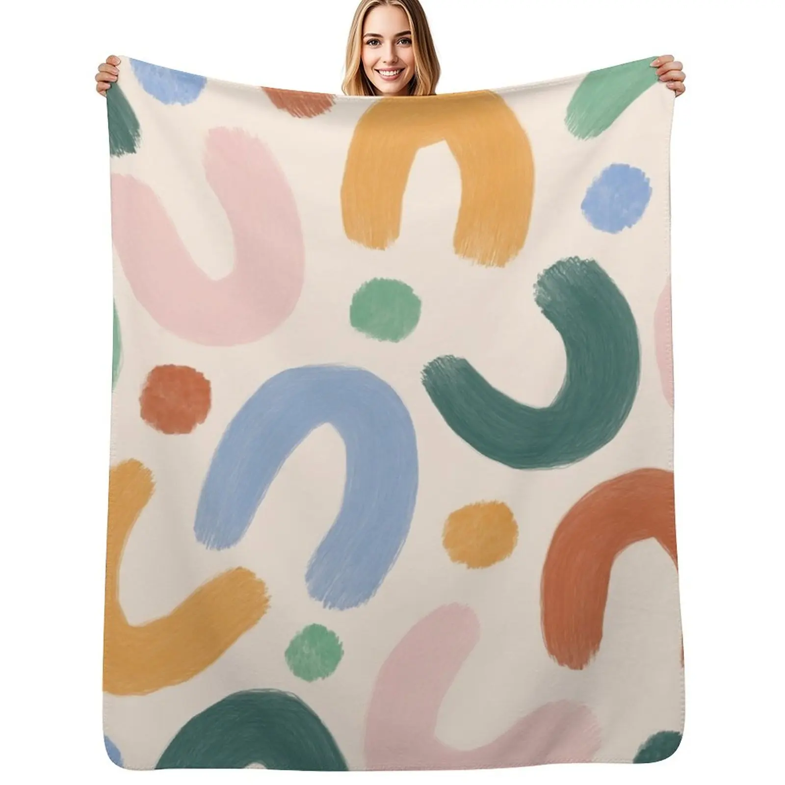 

Sedona Abstract Mix Throw Blanket Compact Warm Blanket for Car Road Trip