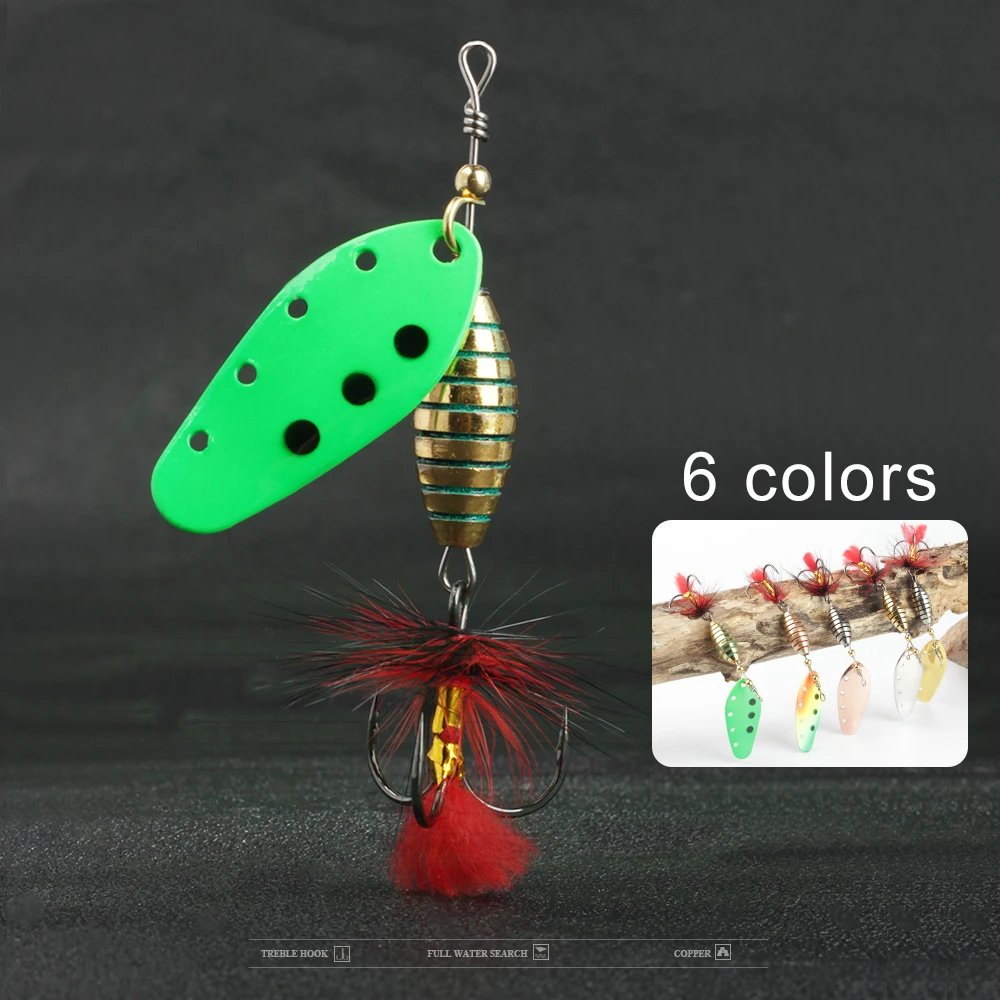 FISHKING-cebos giratorios de pesca, 6g, 12g, 16g, Spinnerbait, trucha, Señuelos de Pesca, trucha, lubina, Crappie