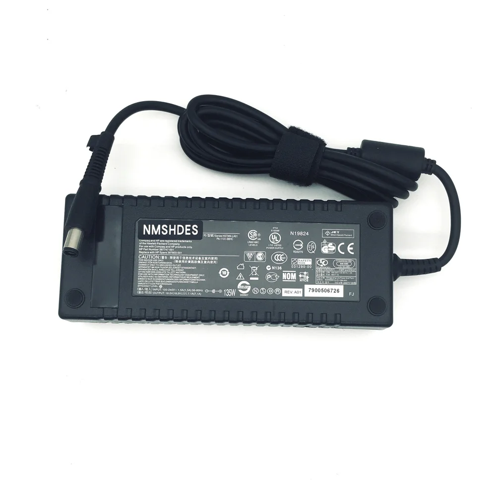 Fuente de alimentación genuina 19V 7.1A 135W cargador adaptador de CA para HP COMPAQ portátil HSTNN-DA01 8200 8000 DC7800 DC7900