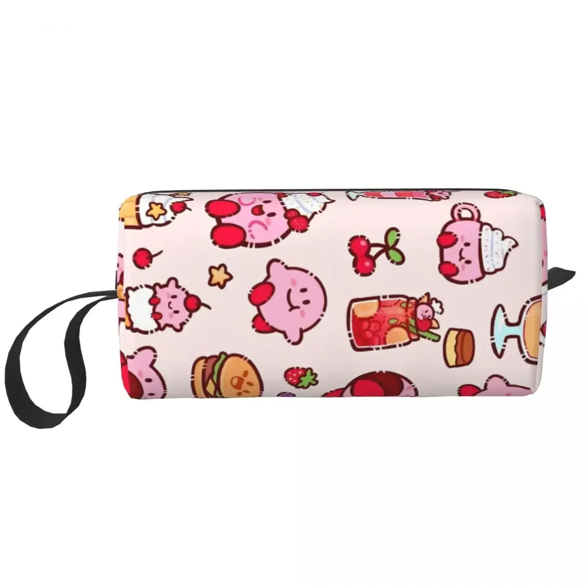 Funny Kawaii Kirbyys Not Mine Cosmetic Bag for Women Makeup Bags Travel Zipper Toiletry Bag Organizer Pouch