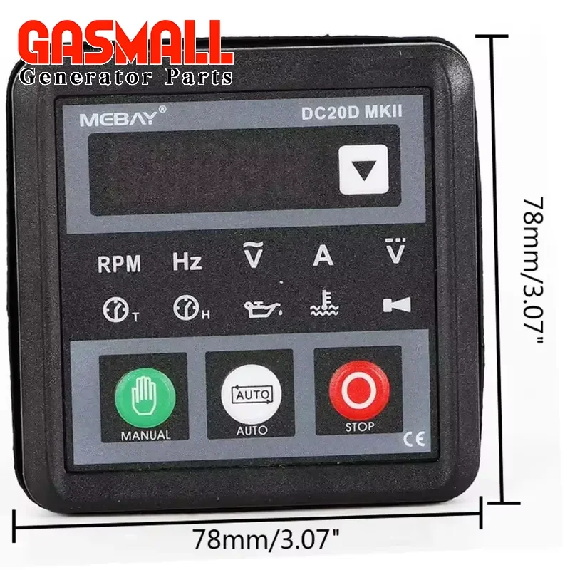 Mebay DC20D MKII Generator Control Module DC20D Small Diesel Genset Controller Panel USB Programmable PC Connection