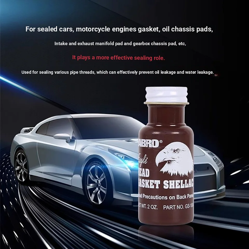 59ml ABRO Head Gasket Shellac Car Cylinder Bed Flat Gasket Liquid Sealant for Engine Maintenance