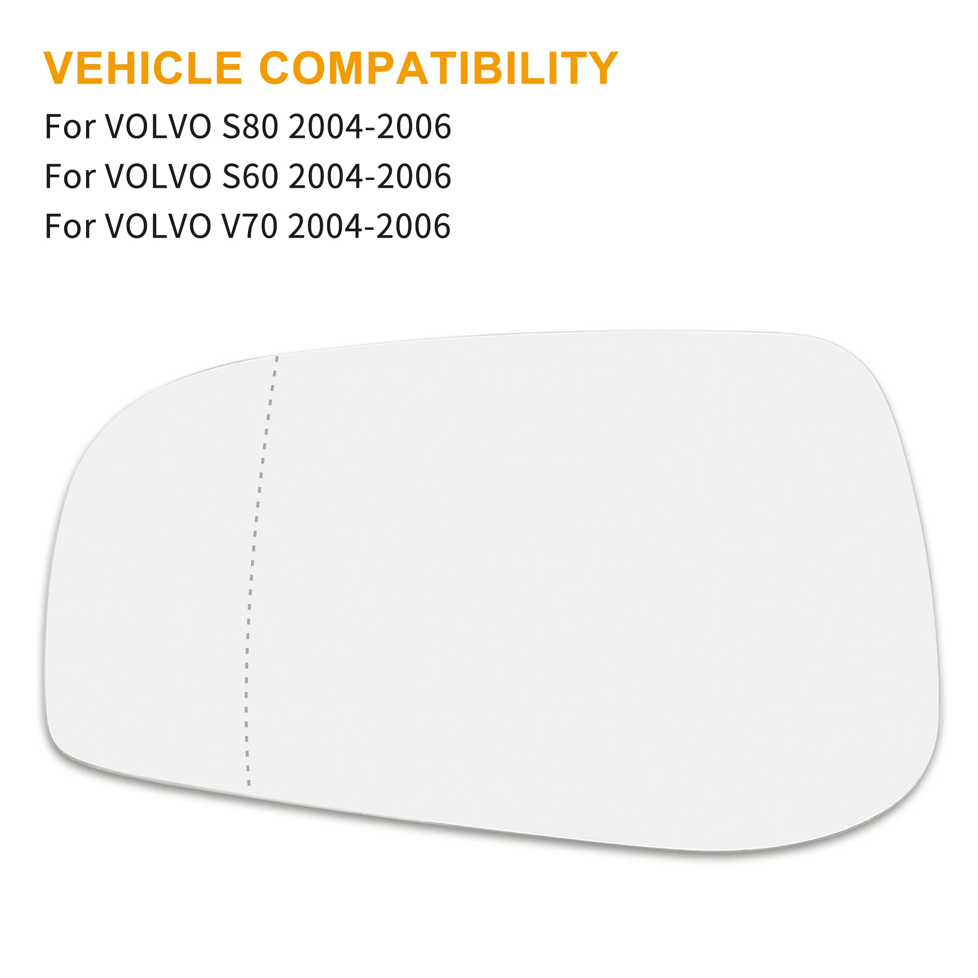 X Autohaux Auto Driver Left Right Side Rearview Mirror Glass With Adhesive For VOLVO S60 S80 V70 2004-2006 Car Accessories