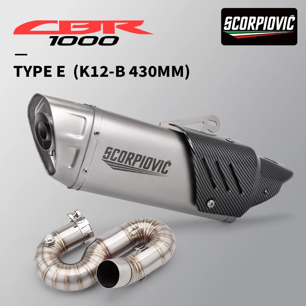 

For CBR1000 CBR1000RR Exhaust Mid Pipe Motorcycle Stainless Steel Motocross 51mm Connect Tube Link 2008-2016 Year