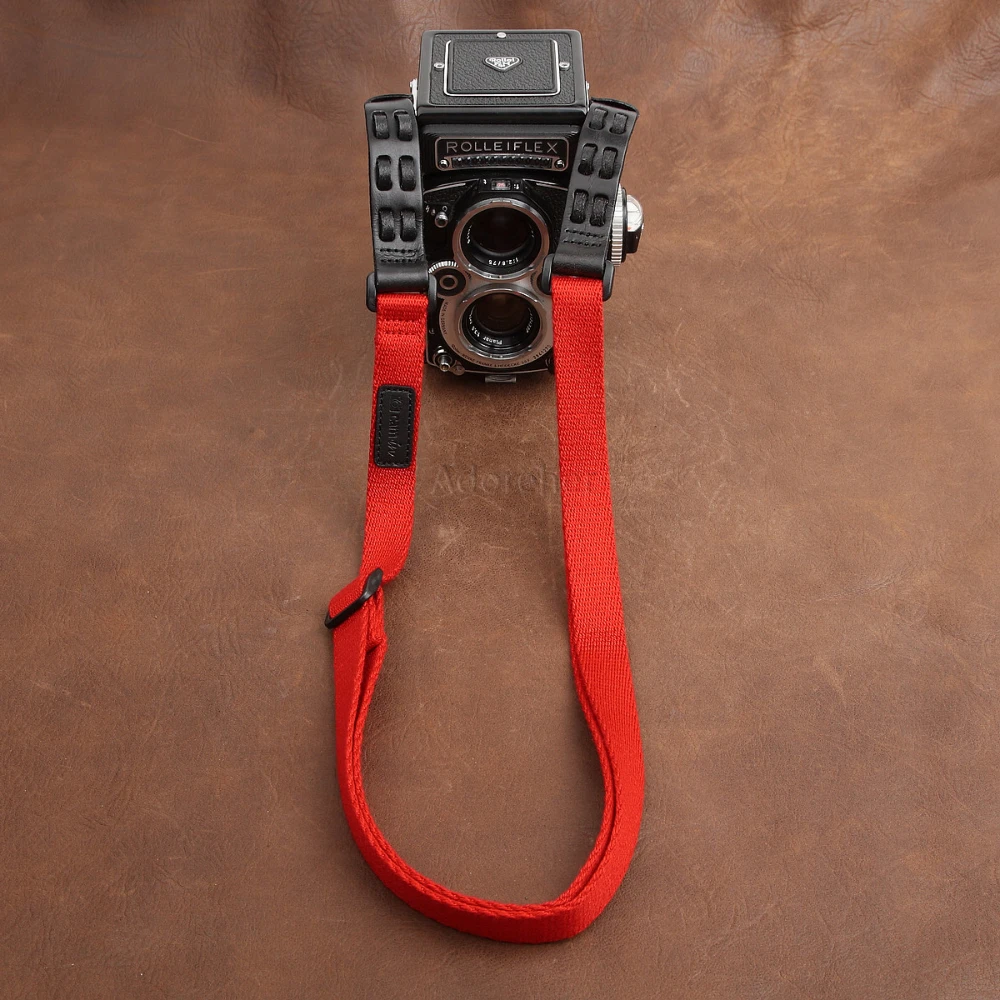Compatible for Rollei Rolleiflex TLR Film Camera CS174 Adjustable Leather Cotton Neck Shoulder Strap Belt