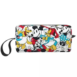 Custom Mickey Mouse Donald Duck Cartoon Travel Cosmetic Bag per le donne Makeup Toiletry Organizer Lady Beauty Storage Dopp Kit