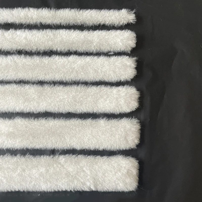 1M Artificial Rabbit Fur Trim Clothes Accessories Thicken Faux Fur Strips For Sweater Coat Hood Hat DIY Fluffy Garment Materials