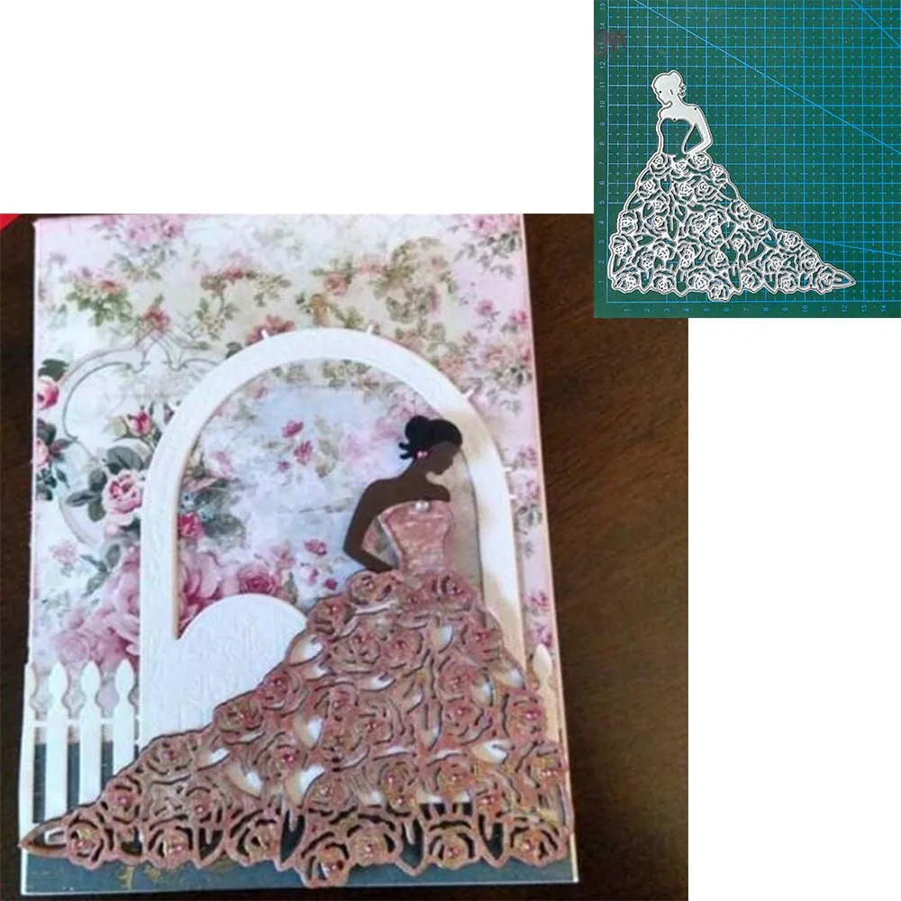 Dress Metal Cutting Dies Mold Scrapbooking Decoration Paper Cards Craft Knife Mould Blade Punch Template Embossing Stencils