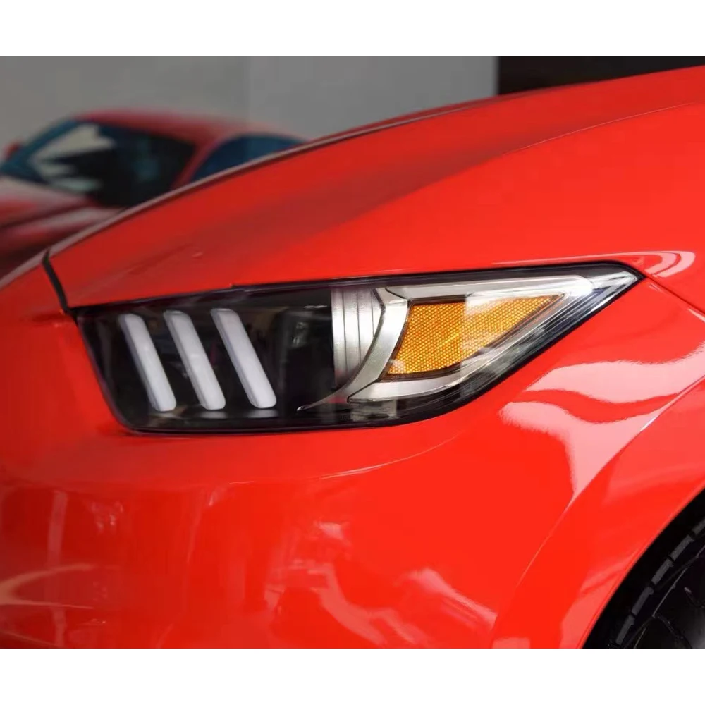 

Car Headlight Glass Cover For Ford Mustang 2014 2015 2016 2017 PVC Headlight Lens Cover Left/Right Side Replace Lampshade