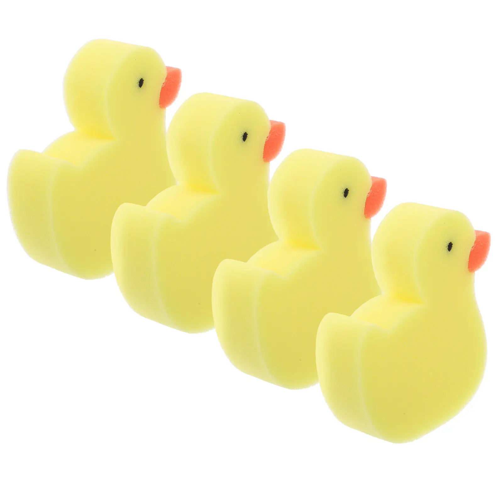 

4Pcs Creative Duck Molding Bath Sponge Safe Sturdy Material for Kids Bathing and Playing Fun Sponge Scrubber Rubbing Bath Towels