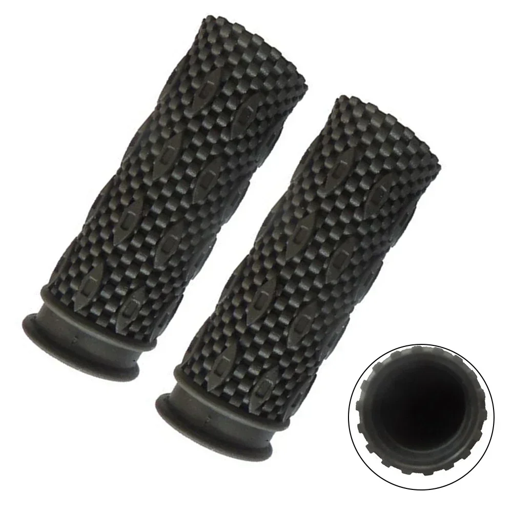 2pcs 85mm Oxford Black Grip Shift Twistgrip Bar Bike / Cycle Handlebar Grips Rubber Black Bicycle Parts 150g/set For Bike