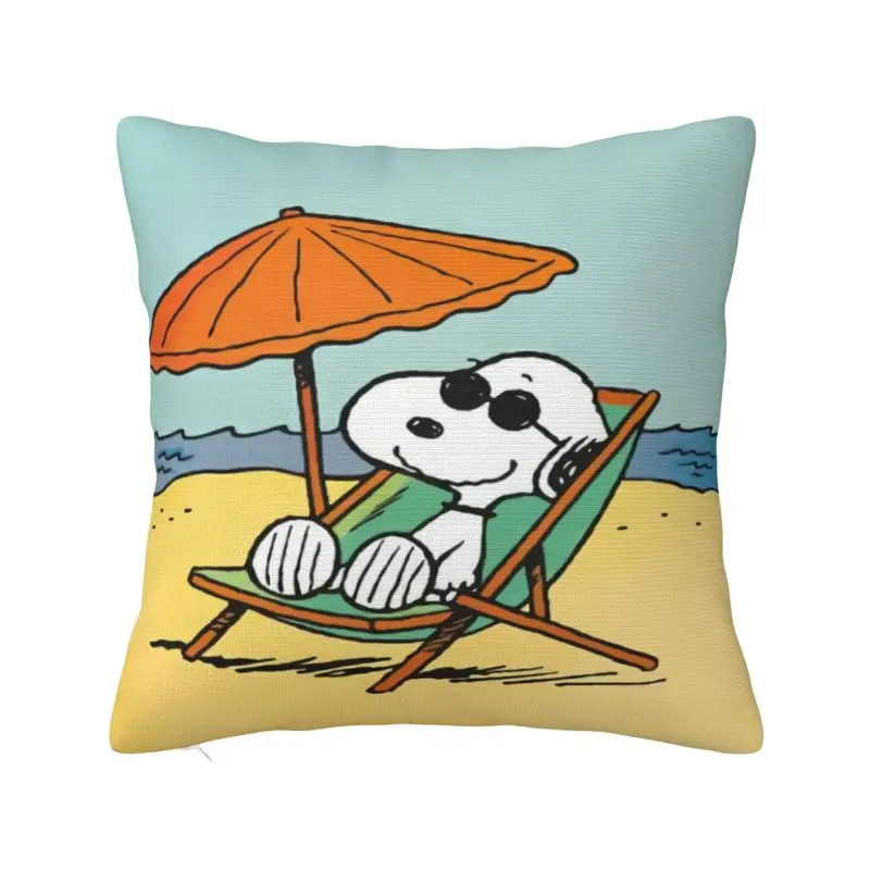 Custom Luxury S-Snoopys Anime Cushion Covers 45x45cm Soft Throw Pillow for Car Square Pillowcase