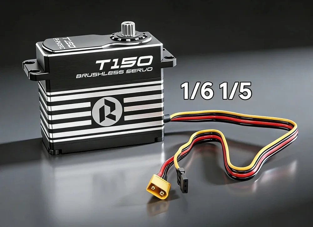 

RhinoRC T150 Brushless Servo High Precision 150KG Torque for RC Car Airplane Boat with Metal Gear Servo