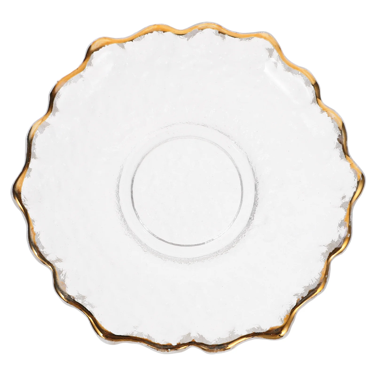 طبق شاي زجاجي، تصميم قاعدة شفافة سميكة مقاومة للحرارة للمنزل والمكتب وكوب القهوة وزجاج النبيذ #1