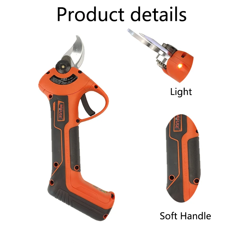 New Design Digital Display With Battery Garden Fruit Scissors Adjustable Professional Electric Pruning Shears
