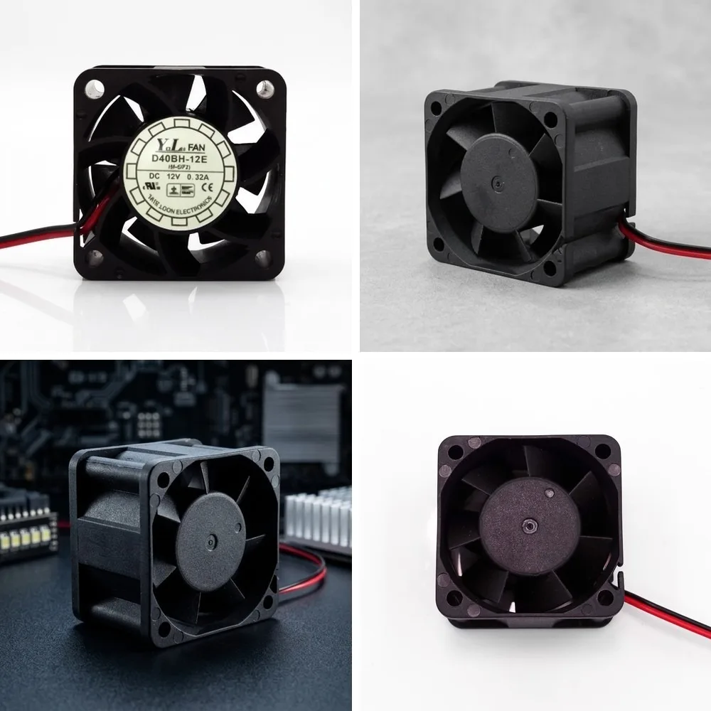 For Y.L.FAN D40BH-12E 4028 DC12V 0.32A 4CM 2-wire silent cooling fan