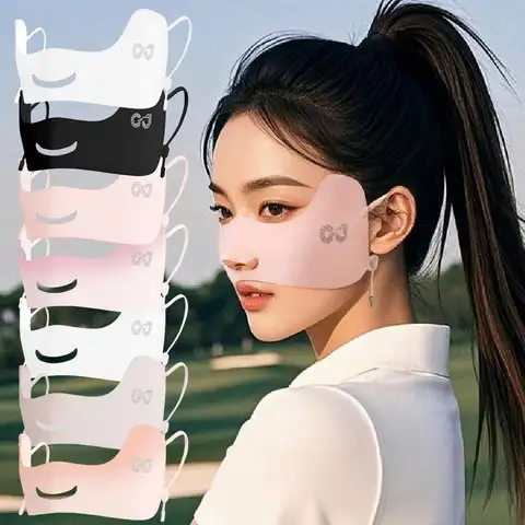 조정 가능한 선 스크린 페이스 스카프 아이스 실크 선 스크린 통기성 마스크 스카프 페이스 여름 지니 나일론 얇은 페이스 페이스 마스크 커버 X4G6