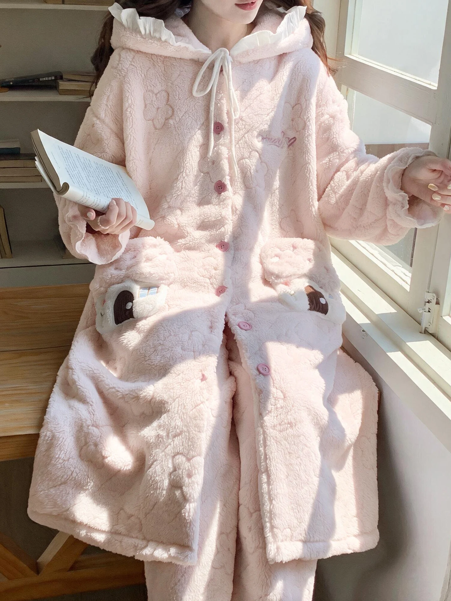 conjunto-de-bata-calida-de-vellon-coral-engrosado-para-otono-invierno-ropa-de-dormir-con-capucha-para-mujer-ropa-de-casa-de