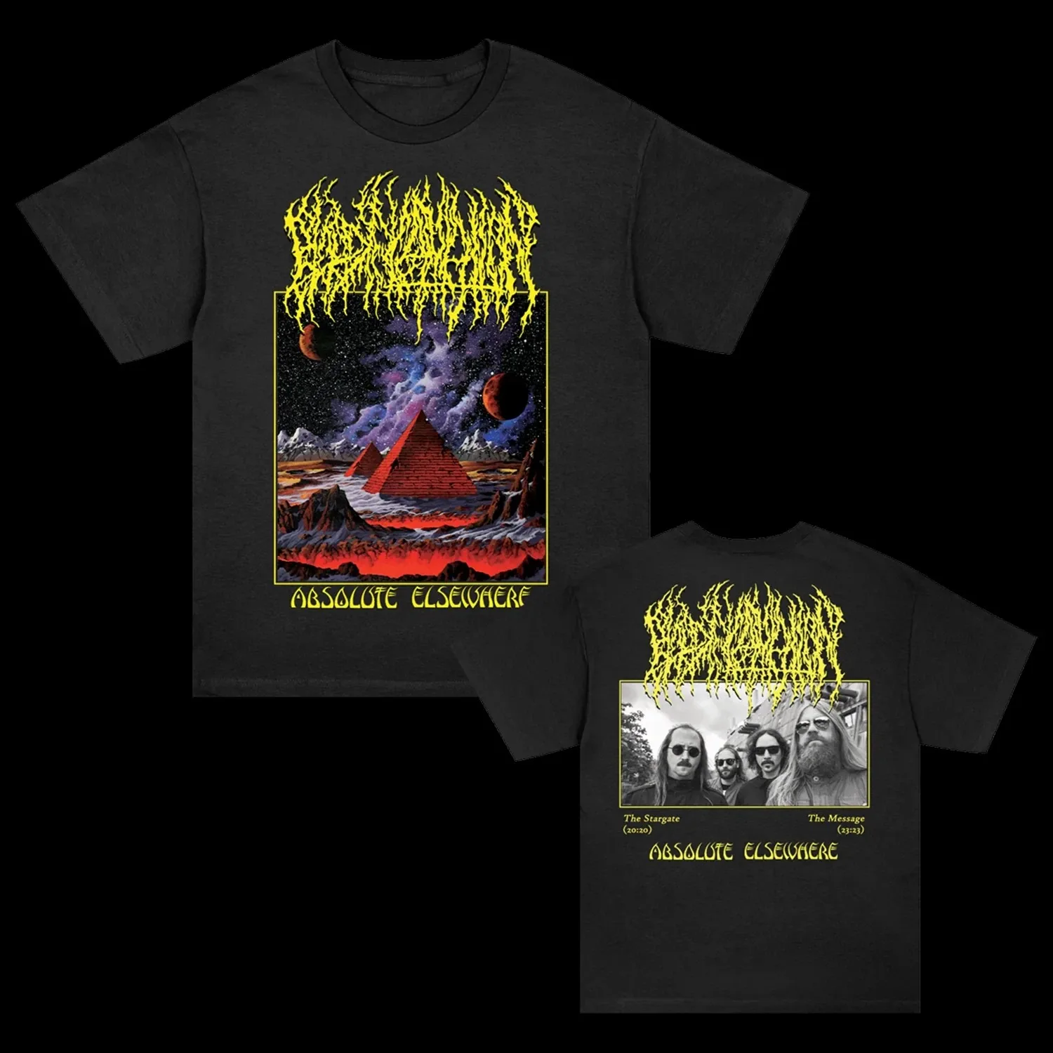 Image of Heißer Verkauf Sommer Neues T-Shirt BLOOD INCANTATION Band Grafik-Print T-Shirt für Männer und Frauen Locker Lässig Übergroß Streetwear Mode Oberteil