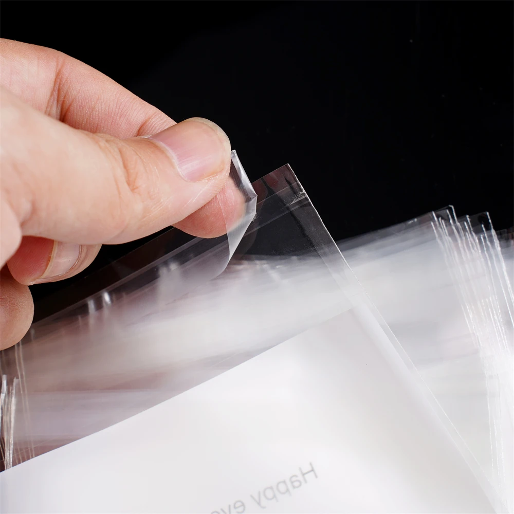 100pcs/lot Plastic Bags Thank you Self-Adhesive Bags for Homemade Party Gifts Beads Earrings Bag DIY Jewelry Packaging Bag image 5