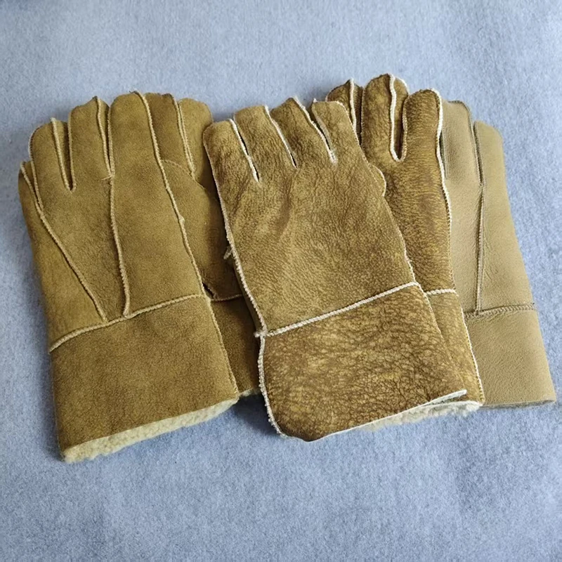 

Перчатки из натуральной овчины, зимние, толстые, теплые, для активного отдыха и езды на велосипеде