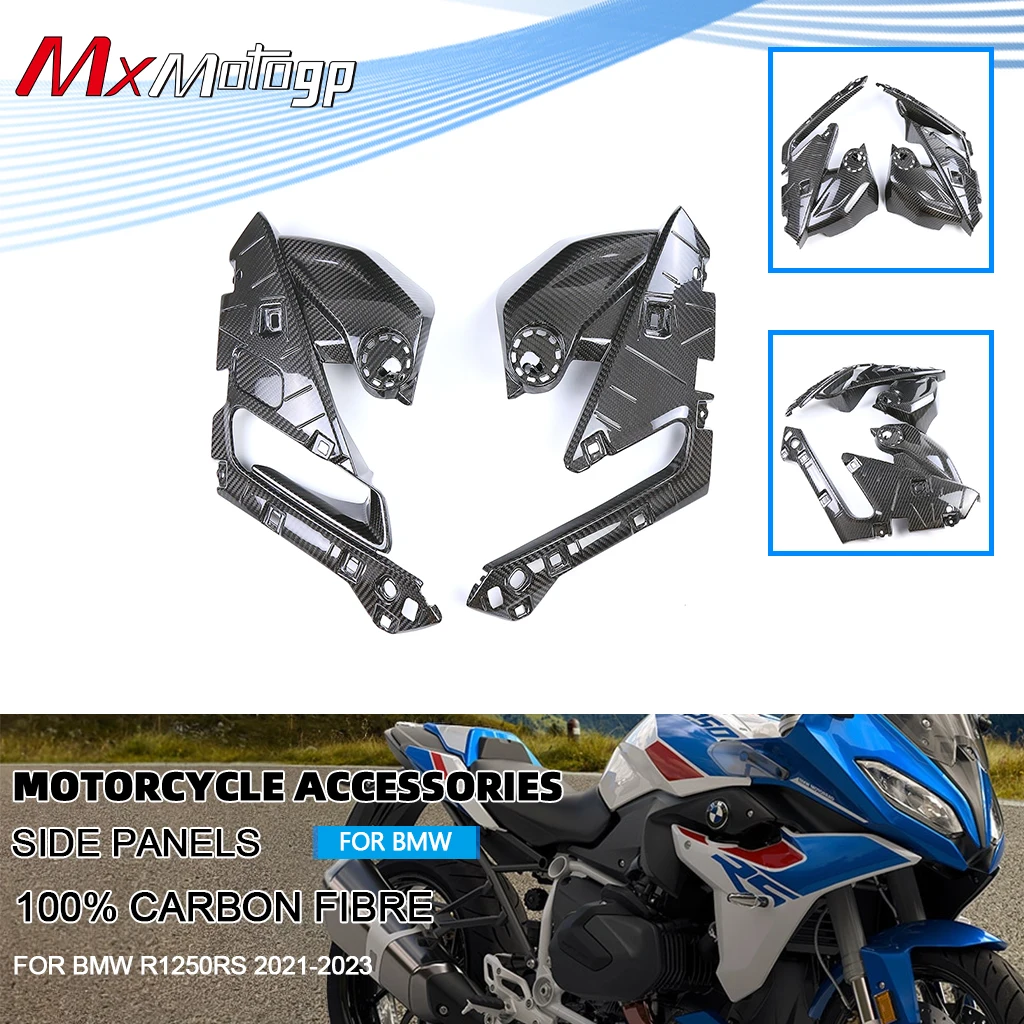 Per BMW R 1250 RS R1250RS 2021 2022 2023 3K pannelli laterali in fibra di carbonio (parte superiore) carenatura accessori moto