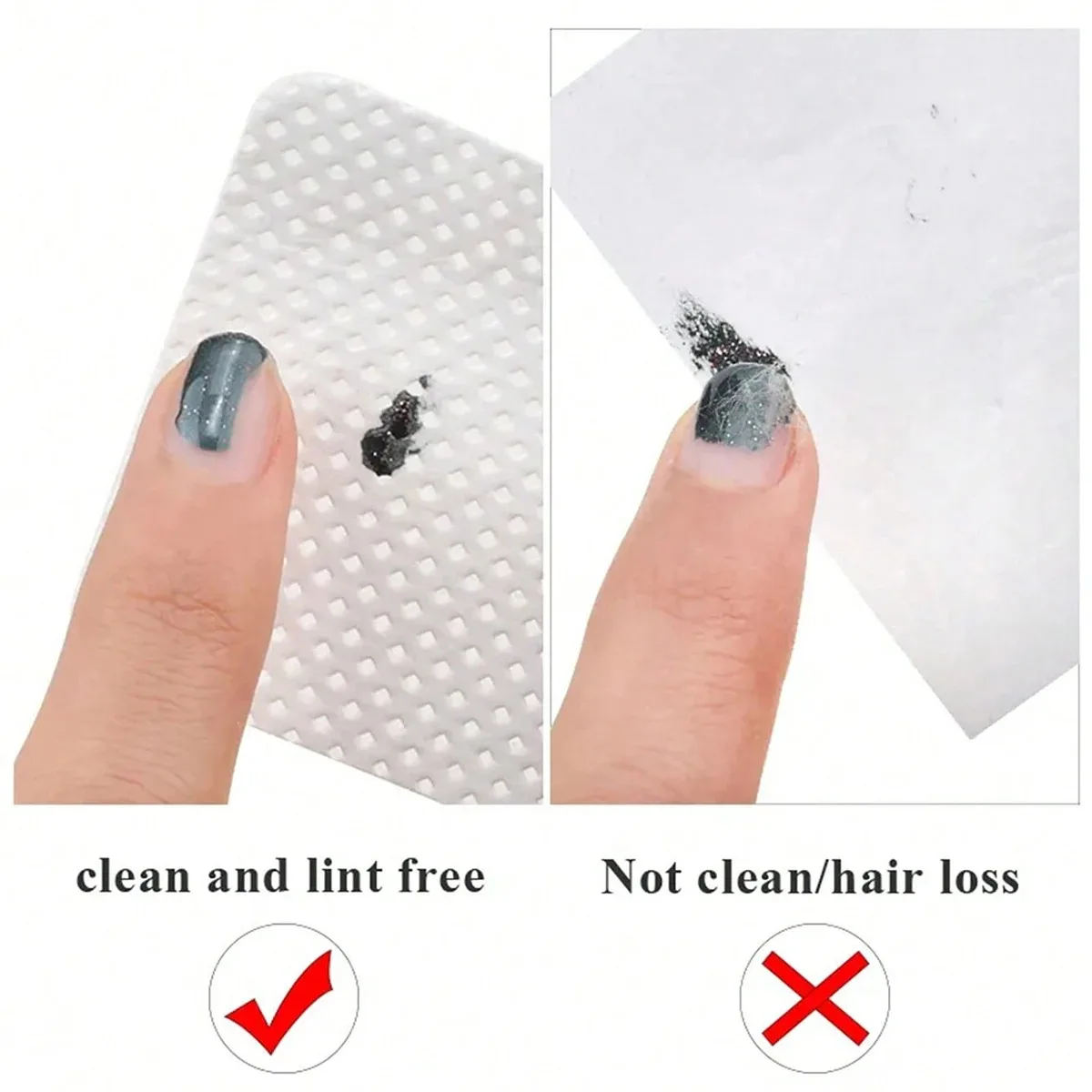 Lint Free Cotton Pads Nail Polish Remover Wipes Cleaning Tool Nail Art Cleaning Wipes Tips UV Gel Polish Removal Pad Paper Wipes