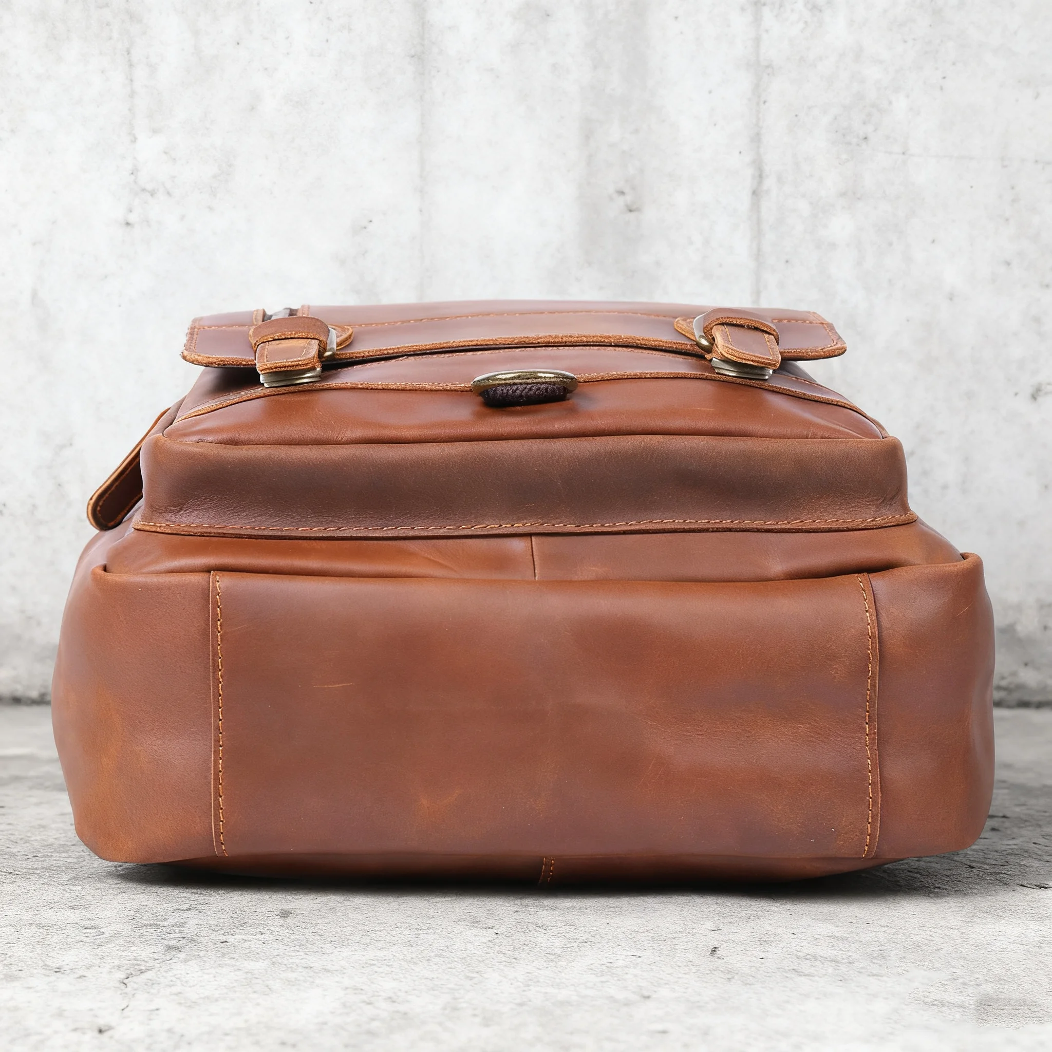 S.WORKER Vintage Echtleder Herrenrucksack Laptop-Tasche Casual Crazy-Horse Leder Schultasche Outdoor-Taschen – Detail 25