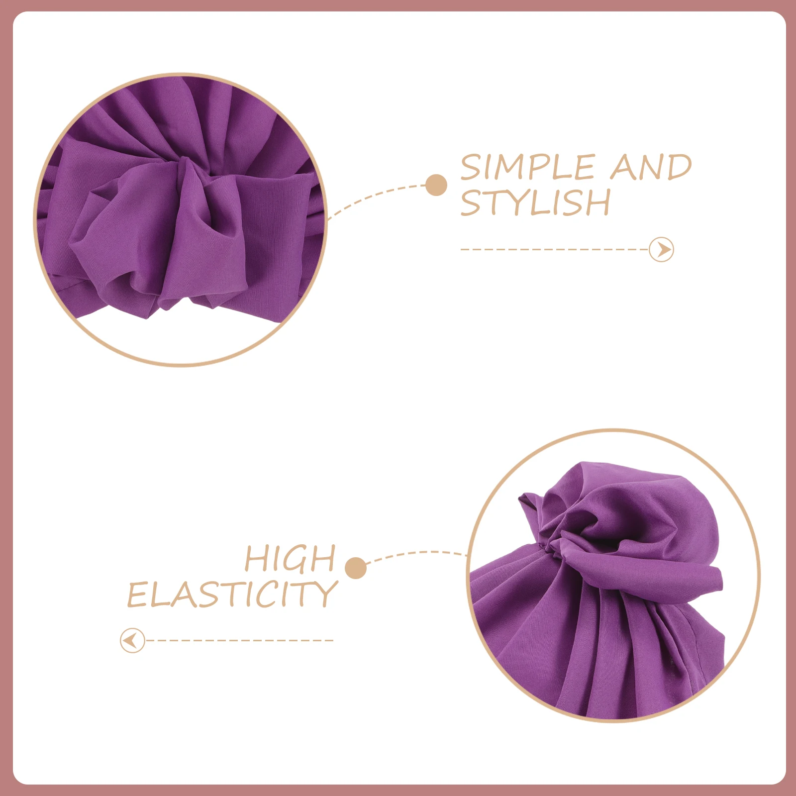 

Retro Pleated Turban Cap Elastic Women Hats Lightweight Comfortable Delicate Color Match Styles Decorative Hair Accessories