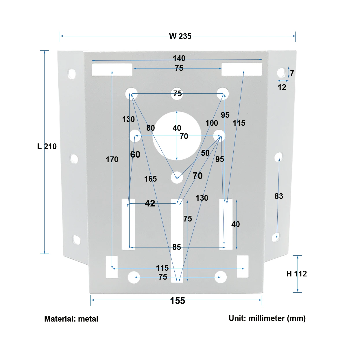 Big Size Outdoor 90 Degree Wall Corner Mounting Bracket For Hikvision Surveillance CCTV PTZ IP Dome Camera Maximum Load 30KG