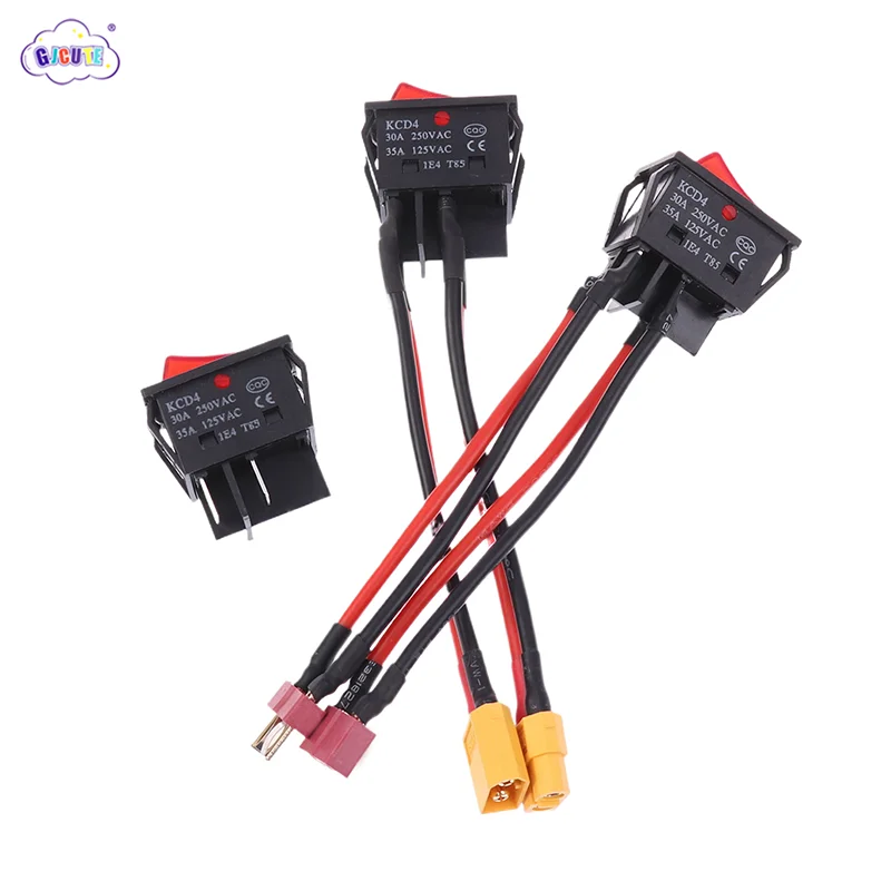 1pcs 30A 12V 24V Battery Main Switch Large Current On-off With XT60/T Plug RC Tug/Bait Boat 550 775 Brushed Motor