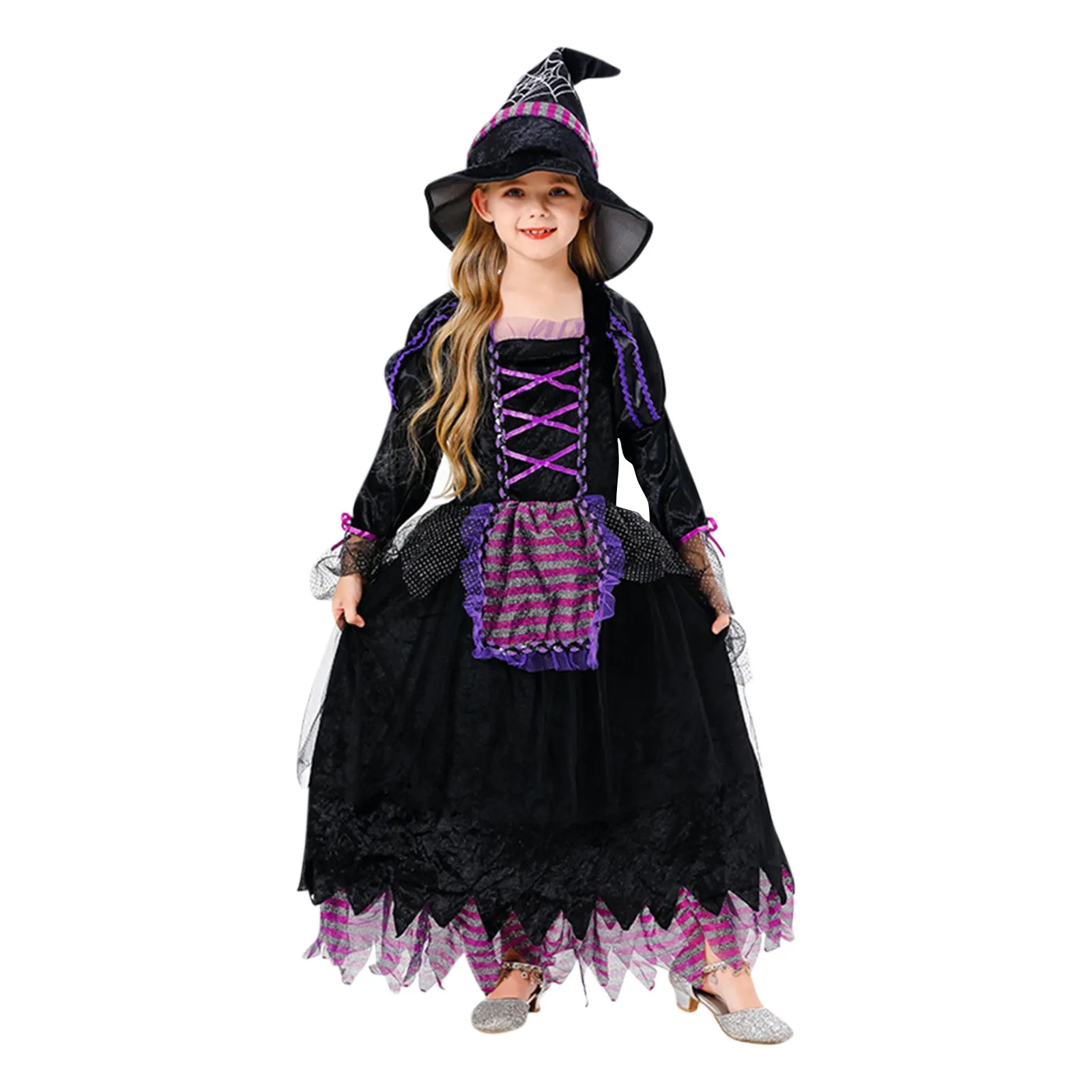 Halloween Witch Costume For Kids Halloween Fantasy Vampire Costume Girls Witch Cosplay Children\'S Performance Clothing For Party