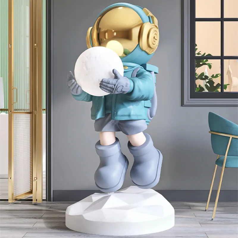 Astronaut floor lamp Decor Statue Resin Crafts creative floor lamp Fashion Corridor Light Indoor Decoration bedroom stand lamps