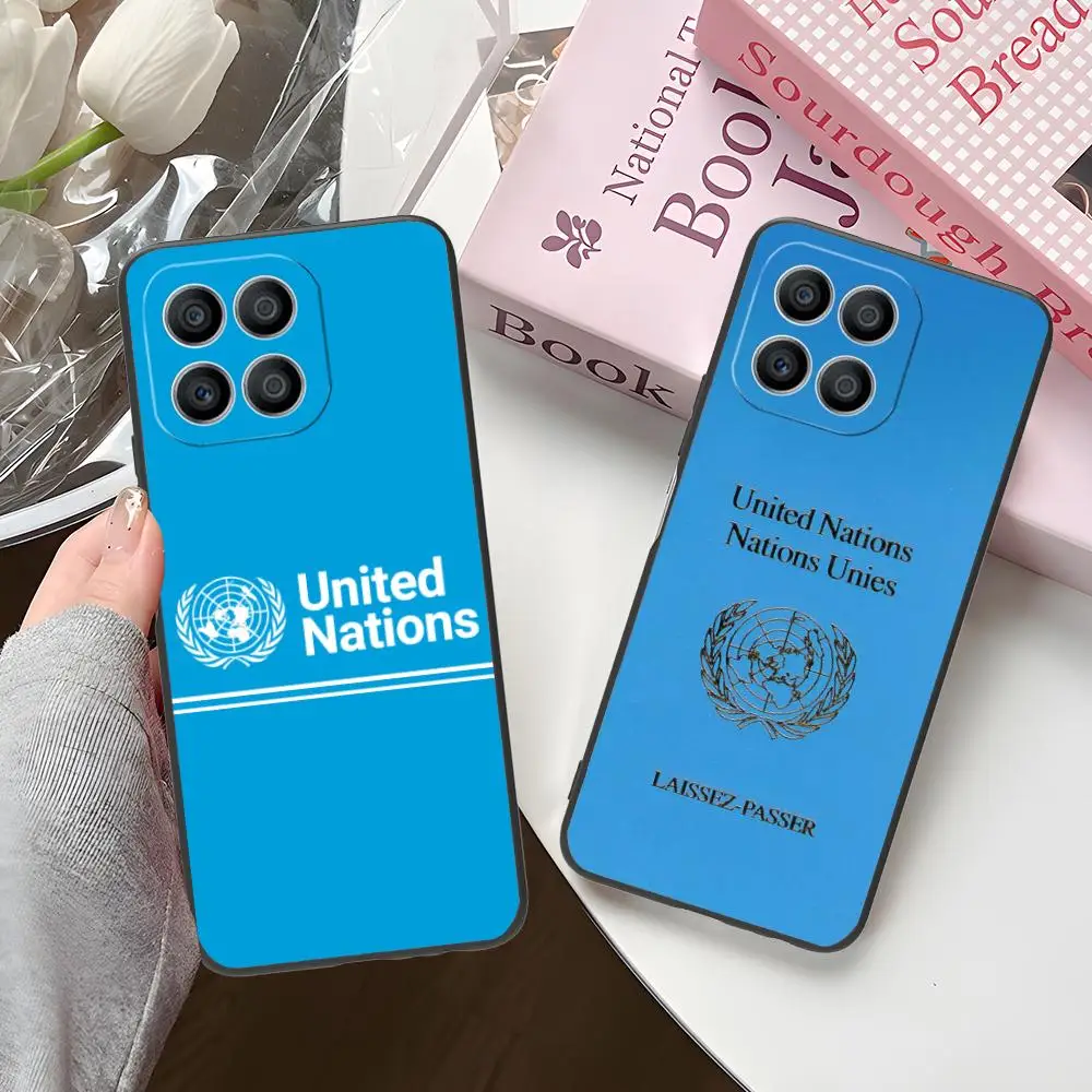 

United Nations Mobile Phone Case for Honor 90 80 70 60 50 30 20 10 9 8 7 Pro S SE Lite 5G Black Cover Pretty Luxury