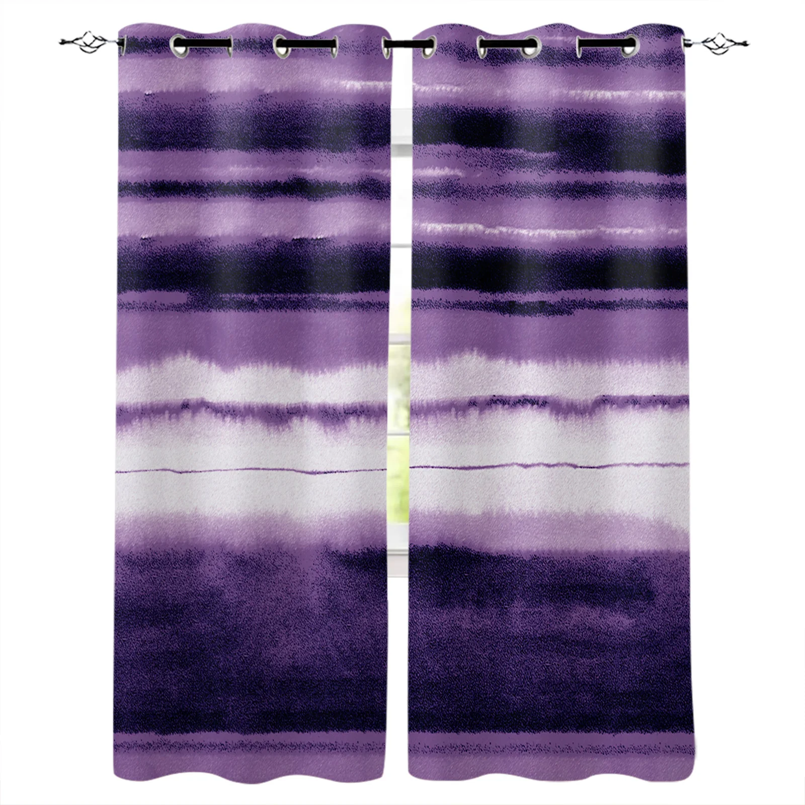 

Watercolor Abstract Gradient Purple Room Curtains Large Window Window Curtains Curtain Lights Bathroom Bedroom Kitchen Decor