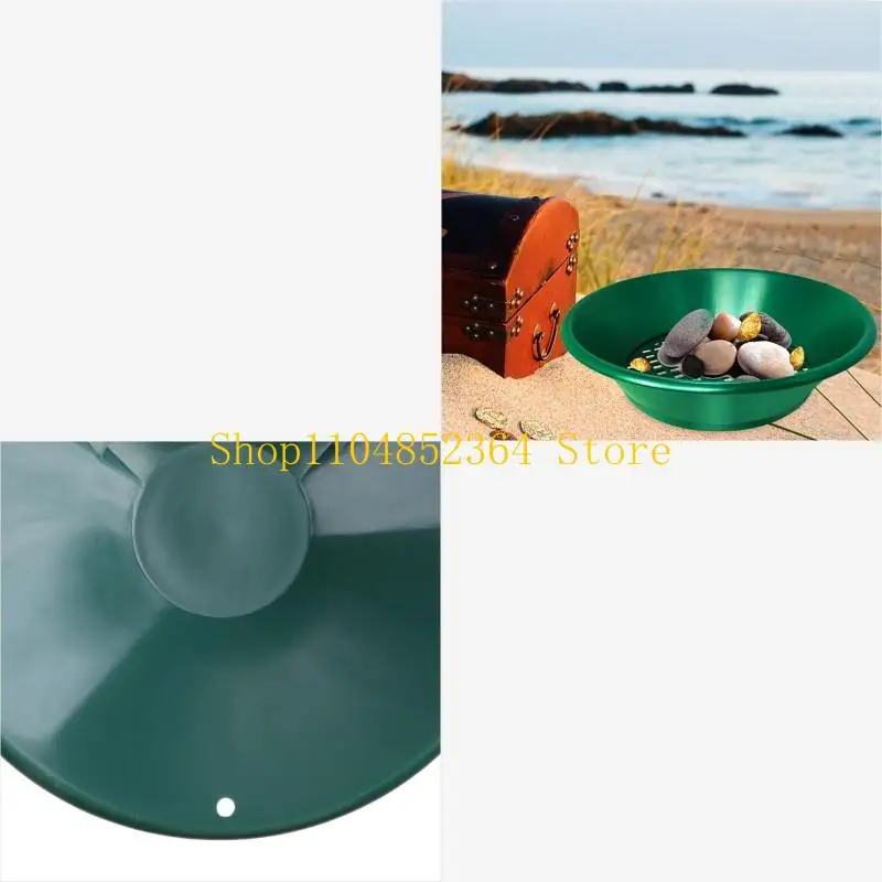 

10-inch Gold Panning Basin Portable Sluicing Pan with Riffles Prospecting Dredging Mining Pan River Tool