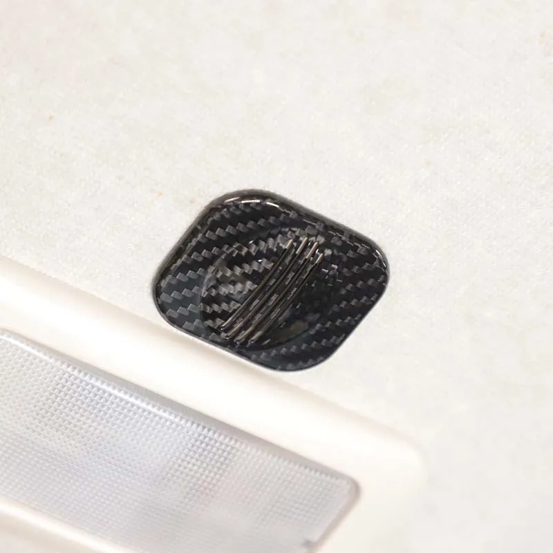 

Real Carbon Fiber Car Roof Microphone Cover Decorative Sticker Interior Car Accessories For Fiat 500 2016-2025