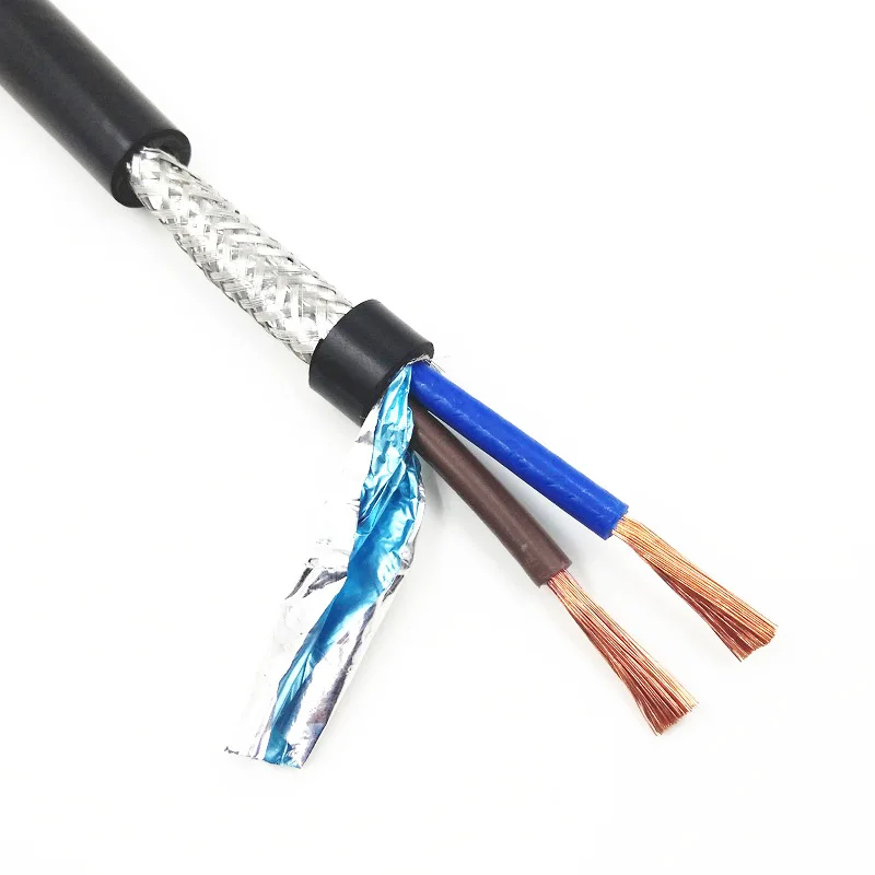 RVVP Shielded Cable 26/24/22/20/18/17/16/14/12AWG2/3/4/5Core Shielded Control Signal Copper Wire Black Insulated PVC Audio Cable