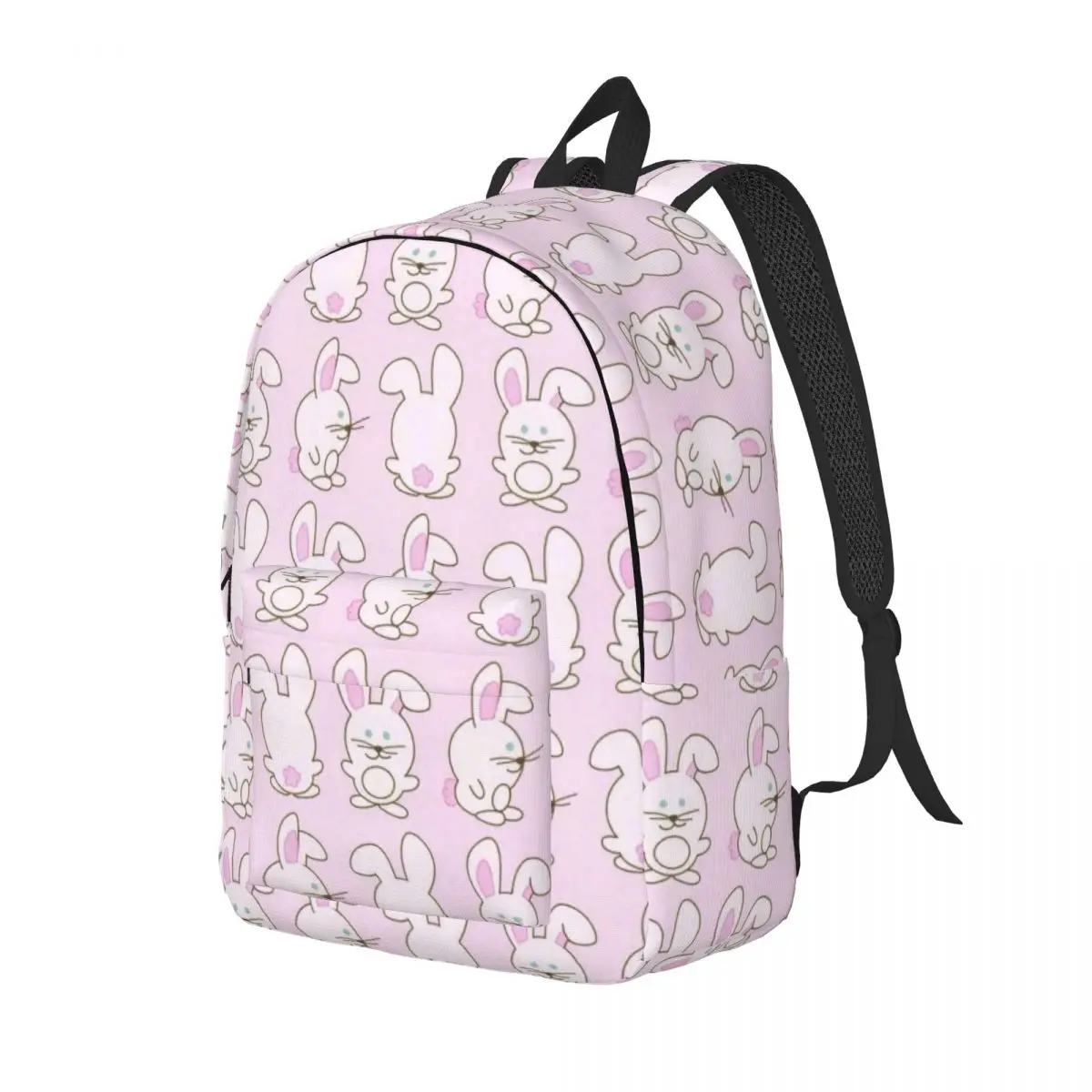 Bookbag animal dos desenhos animados para crianças pré-escolares, padrão coelho, mochila leve, estudante do jardim de infância, menino e menina