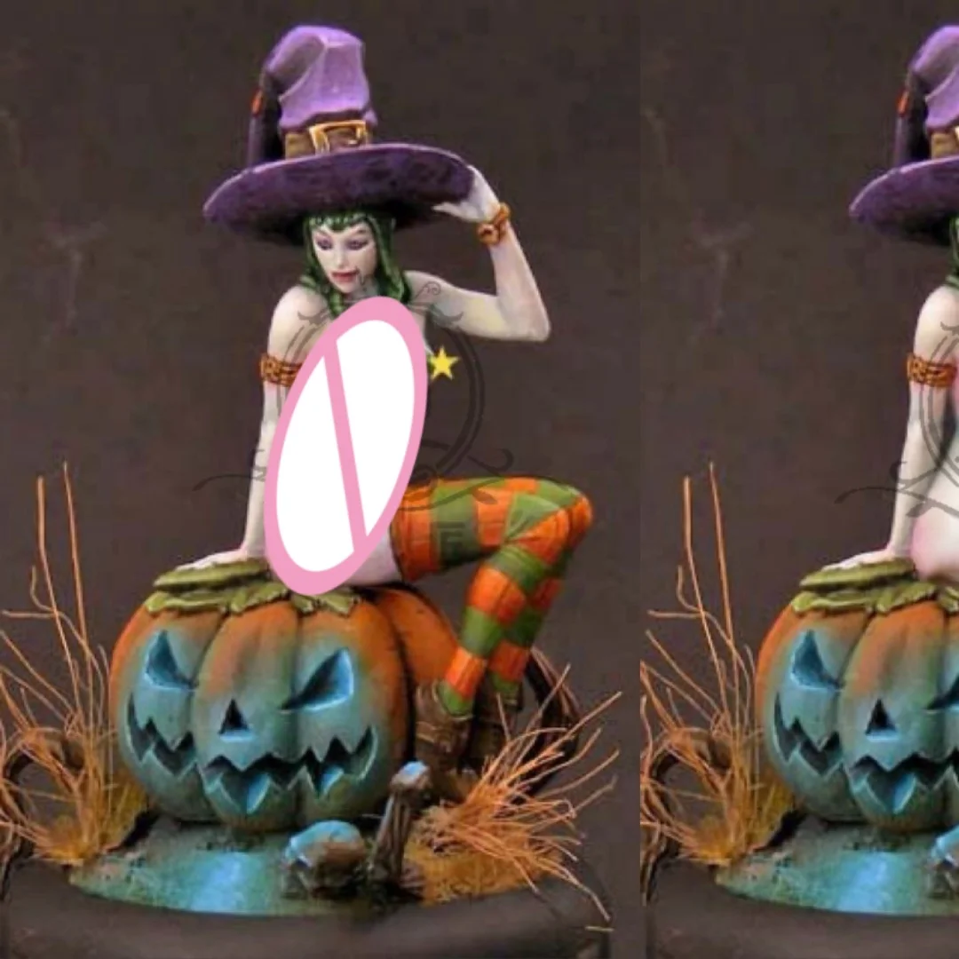 

1/24 Scale Resin Figure Halloween sexy Witch Assemble Model Kit Unassembled and Unpainted 3D printing toy