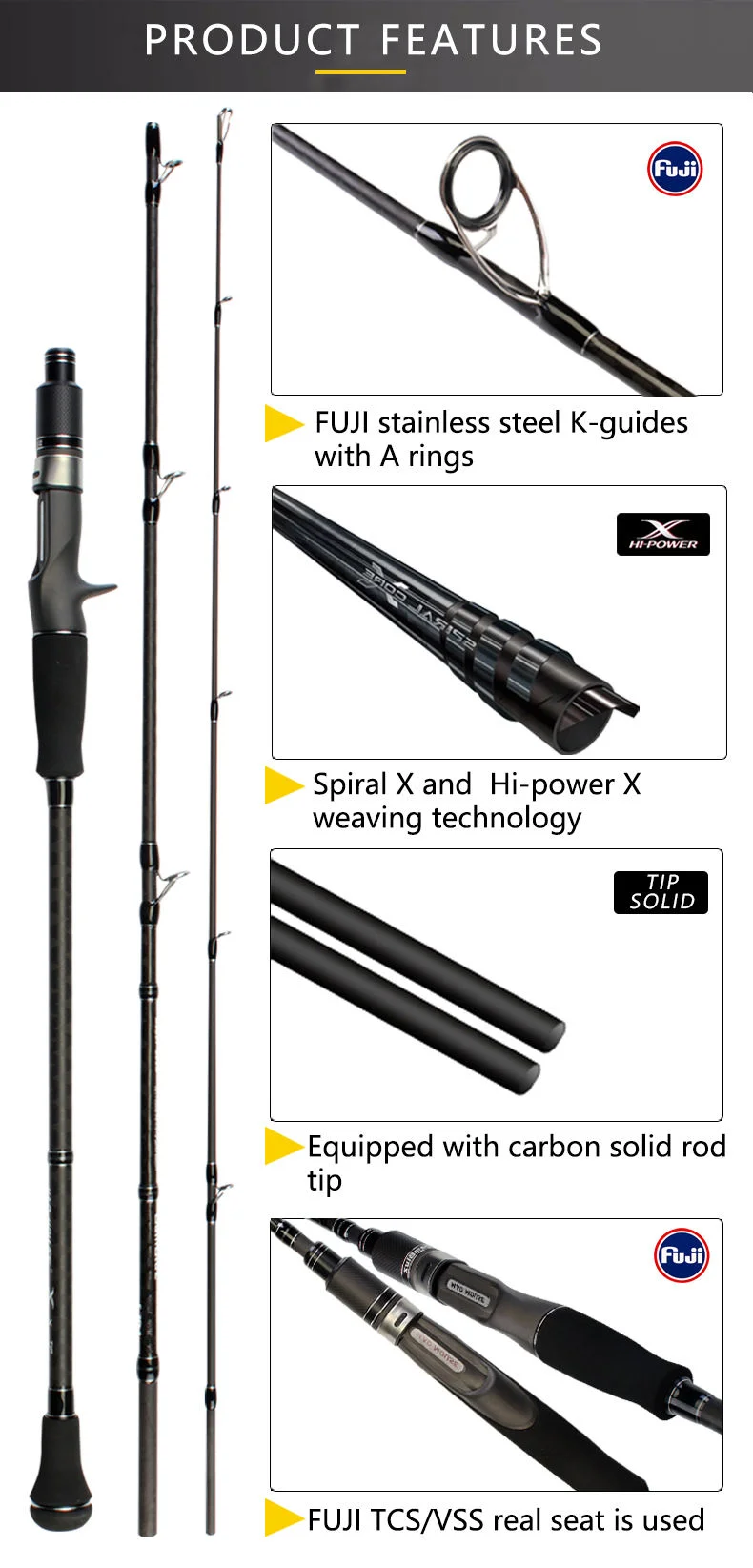Madmouse Mad Mouse Bambluz 3 Section Japan Full 1.9m Cross Carbon ML M Casting Spinning Ocean Boat Slow Jigging Rod view 3
