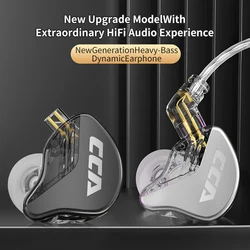 CCA CRA In Ear Wired Headset Dynamic Driver IEM Earphones Noice Cancelling Sport Gamer Earbud with Tangle-Free Detachable Cable