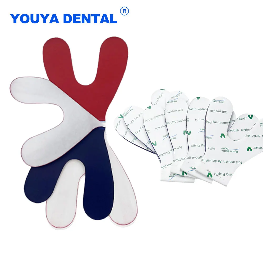 

Y Shape Full mouth Dental Articulating Paper Double Side Thick Thin Blue Red paper Dentistry Oral Teeth Whitening Dentist Materi