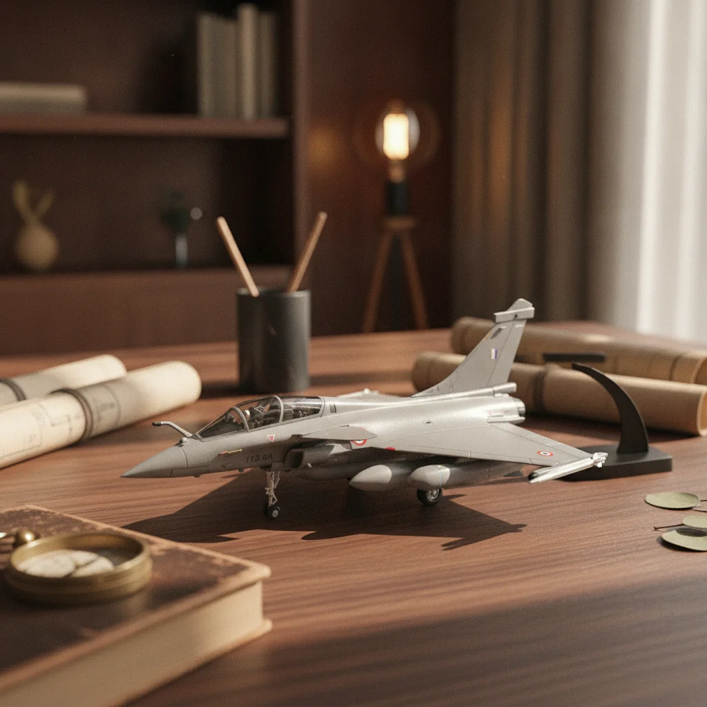 Modèle d'avion de collection Rafale avec support, réaliste et de haute qualité pour collectionneurs, décoration de bureau