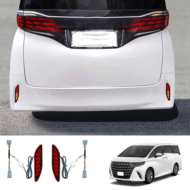 

AU04 -Car Rear Bumper Taillight Rear Fog Light Dynamic Brake Light For Toyota ALPHARD 40 Series 2023+