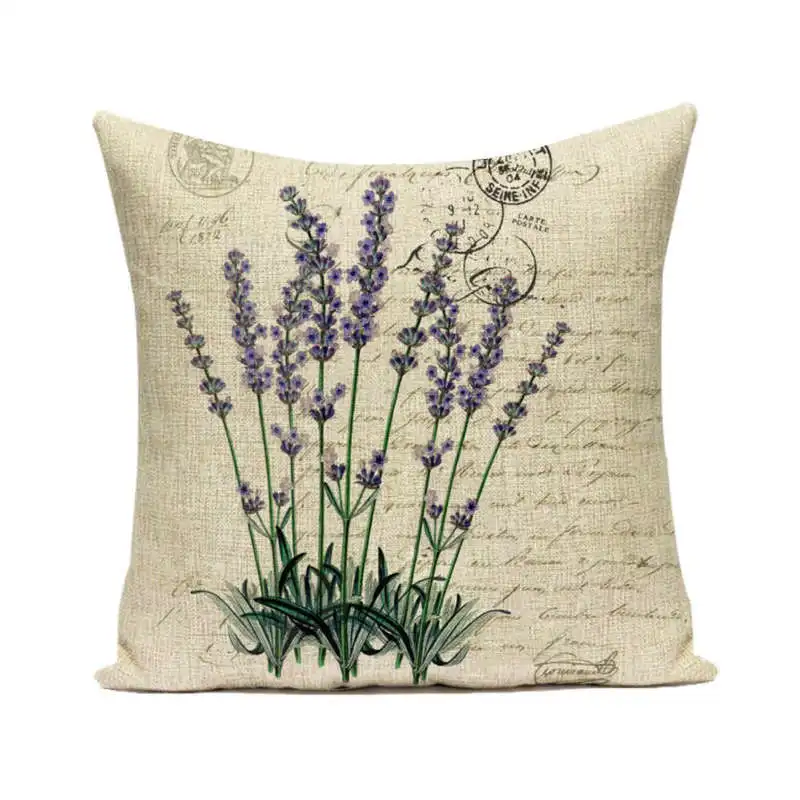 Lavendel Lila Blumen Kissenbezug Lila Blumen Kissenbezug 45x45cm Home Wohnzimmer Kissenbezug für Sofa Home Decor