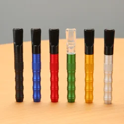 Aluminum Alloy Colored Bamboo Joint Metal Pipe Straight Disposable Cigarette Holder