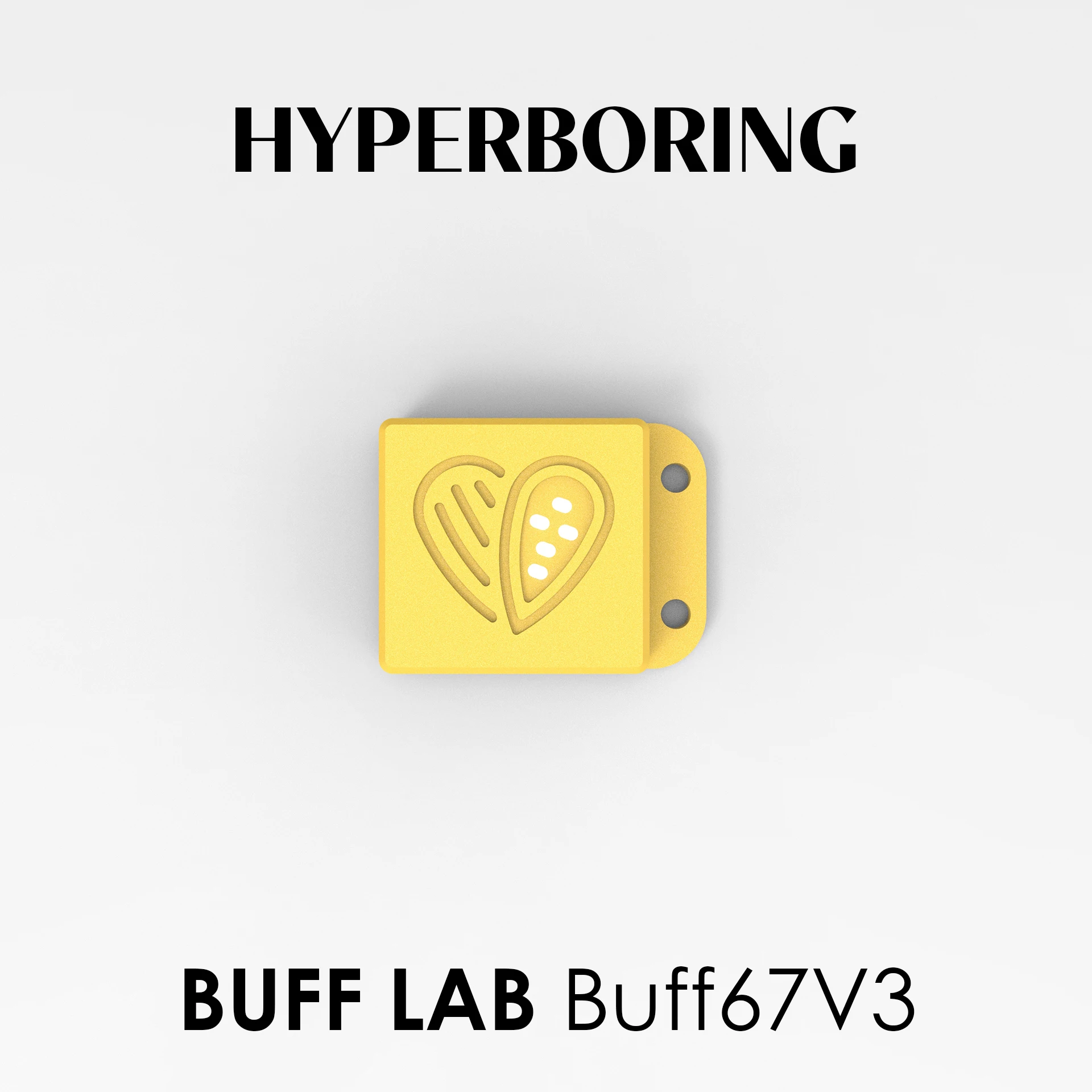 Hyperboring بوف مختبر Buff67 V3 لوحة مفاتيح مخصصة ، كوكو ديي عدة ، الوردي ، الأصفر ، شارة بيضاء
