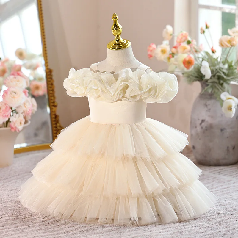 Baby Girl Princess Dress Kid Layered Party Dresses Children Clothes