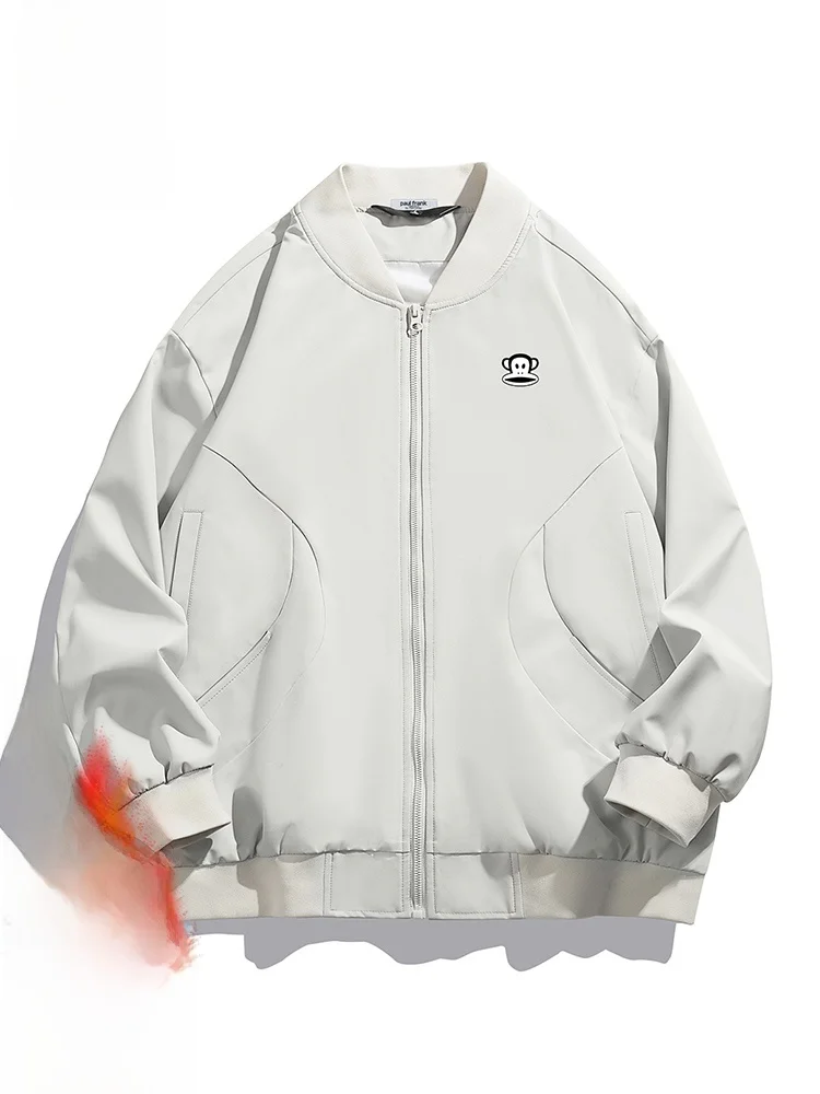 

Зимняя куртка Paul Frank для мужчин: утепленная, в бейсбольном стиле, с простым дизайном, из полиэстера, с принтом обезьяны, повседневная.